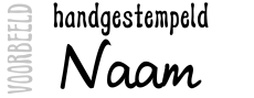 HANDGESTEMPELD NAAM  voorbeeld